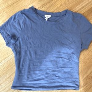 Blue Tillys destined cropped baby tee